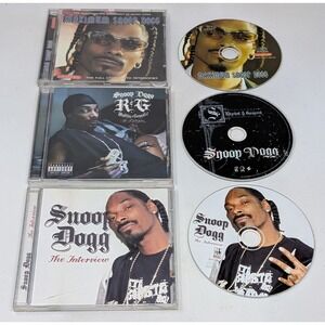 Snoop Doggy Dogg CD Lot Rhythm & Gangsta The Interview Maximum Audio Book VTG‎
